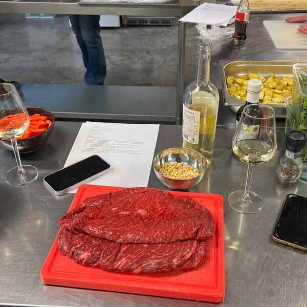 bavette voor tagliata di manzo kookworkshop Sardo Experience Italiaanse Sardijnse kok aan huis thuiskok