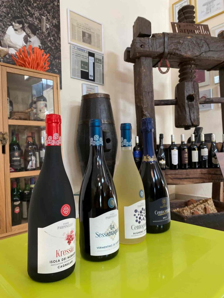 Sardinian wine tasting sardinie reizen excursies poderiparpinello kressia cagnulari torbato vermentino